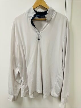 Polo by Ralph Lauren Light Grey Quarter-Zip Long Sleeve Pullover